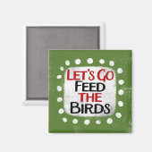 Voer de koelkastmagneet van de vogels magneet (Voorkant / Achterkant)