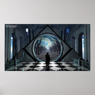 Voer de locatie in poster