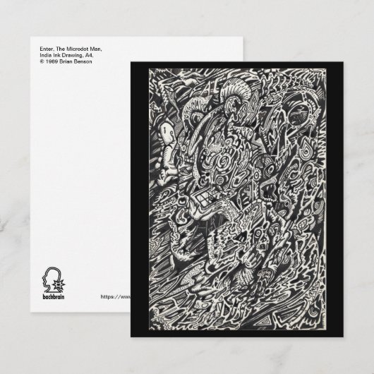 Voer de microdot-Man-flatkaart in (Voorkant / Achterkant)
