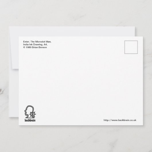 Voer de microdot-Man-flatkaart in (Achterkant)