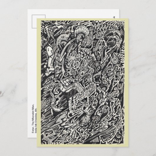 Voer de microdot-Man-flatkaart in (Voorkant / Achterkant)