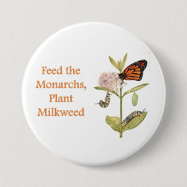 Voer de Monarchen, Plant Zijdeplant Knop Ronde Button 7,6 Cm