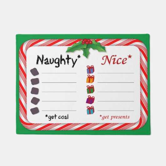 Voer de Ondeugende of Nice Deurmat (Voorkant)