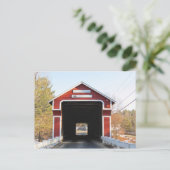 Voer de overdekte brug in briefkaart (Staand voorkant)