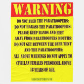 VOER DE PARATROOPERS NIET FLEECE DEKEN (Voorkant)