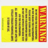 VOER DE PARATROOPERS NIET FLEECE DEKEN (Voorkant (Horizontaal))