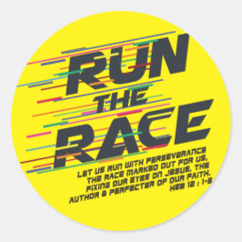 Voer de Race Christelijk Sticker uit