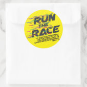 Voer de Race Christelijk Sticker uit (Tas)