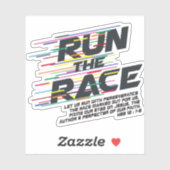 Voer de Race-Sticker uit Sticker (Vel)