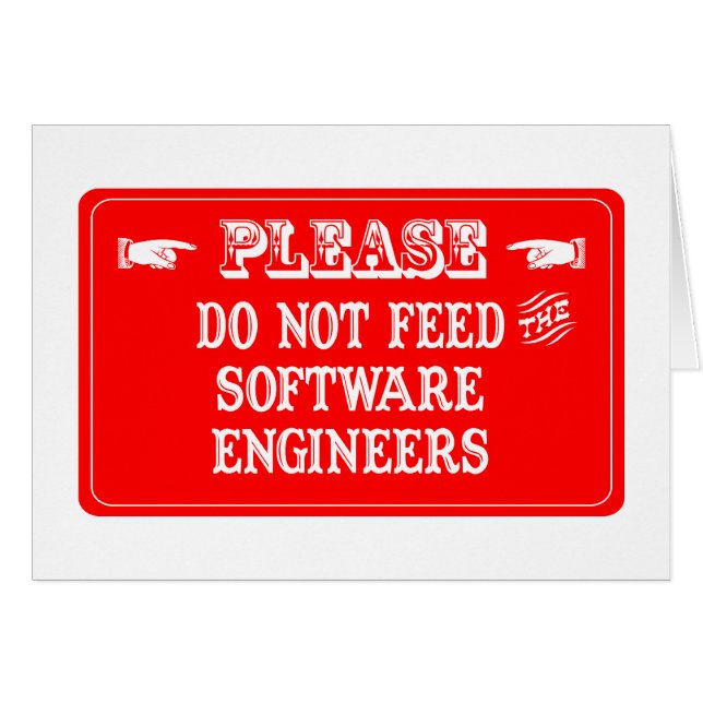 Voer de software engineers niet uit (Voorkant Horizontaal)