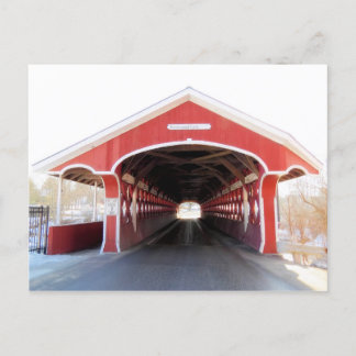 Voer de Thompson Covered Bridge in Briefkaart