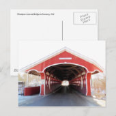 Voer de Thompson Covered Bridge in Briefkaart (Voorkant / Achterkant)