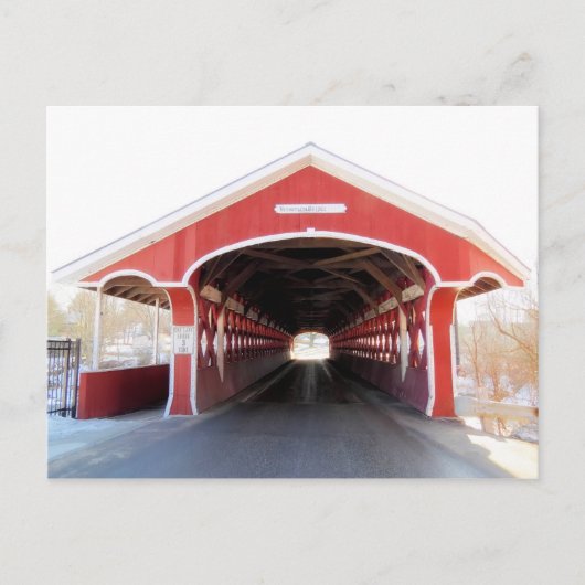 Voer de Thompson Covered Bridge in Briefkaart (Voorkant)