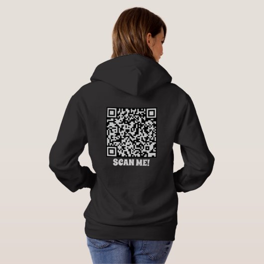 Voer de URL voor deze QR-code in Hoodie (Achterkant volledig)