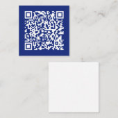 Voer direct gegenereerde URL-code in | marineblauw Notitiekaartje (Voorkant / Achterkant)