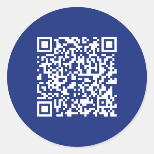 Voer direct gegenereerde URL-code in | marineblauw Ronde Sticker (Voorkant)