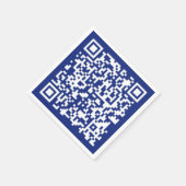 Voer direct gegenereerde URL-code in | marineblauw Servet (Hoek)