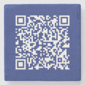 Voer direct gegenereerde URL-code in | marineblauw Stenen Onderzetter (Voorkant)
