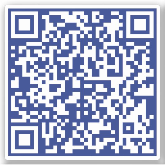 Voer direct gegenereerde URL-code in | marineblauw Sticker (Voorkant)