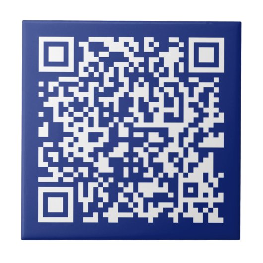 Voer direct gegenereerde URL-code in | marineblauw Tegeltje (Voorkant)