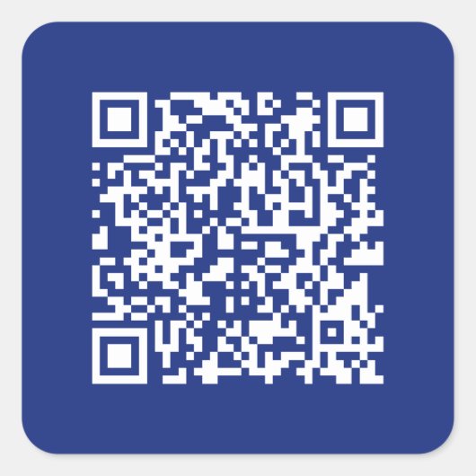 Voer direct gegenereerde URL-code in | marineblauw Vierkante Sticker (Voorkant)