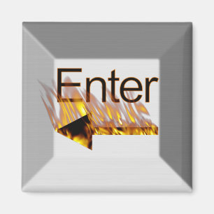 Voer een computertoetsenbord in bij brand magneet
