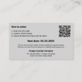 Voer een Review Draw - Summer Thank You Visitekaartje (Achterkant)