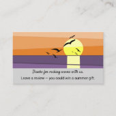 Voer een Review Draw - Summer Thank You Visitekaartje (Voorkant)
