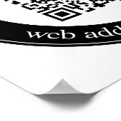 Voer een website in voor een instant QR-code Poster (Hoek)