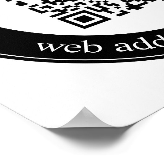 Voer een website in voor instant QR-code Poster (Hoek)