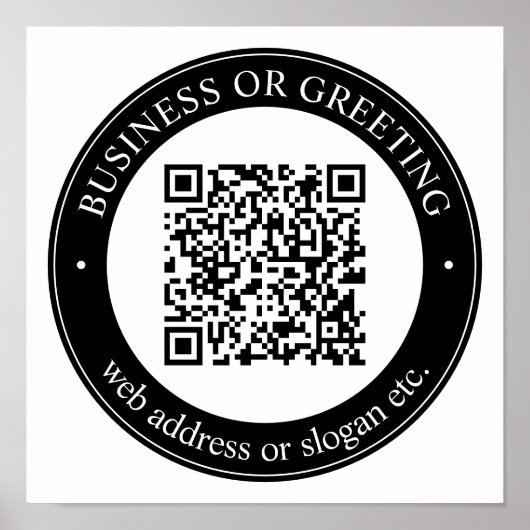 Voer een website in voor instant QR-code Poster (Voorkant)