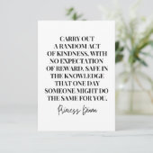 Voer een willekeurige daad van vriendelijkheid uit bedankkaart (Staand voorkant)