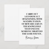 Voer een willekeurige daad van vriendelijkheid uit bedankkaart (Voorkant / Achterkant)