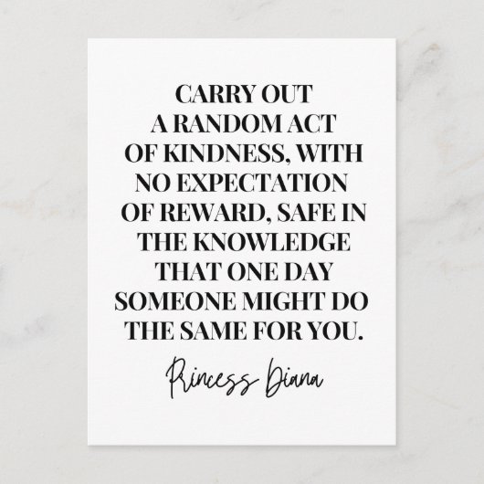 Voer een willekeurige daad van vriendelijkheid uit briefkaart (Voorkant)