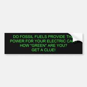VOER FOSSIELE BRANDSTOFFEN DE KRACHT VOOR UW ELEC. BUMPERSTICKER