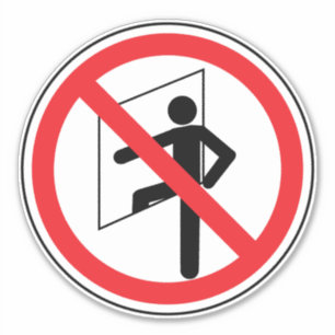 Voer geen beperkt ruimtelabel in sticker