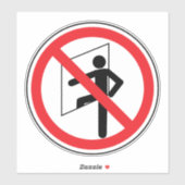 Voer geen beperkt ruimtelabel in sticker (Vel)