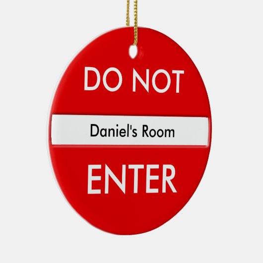 Voer geen deurschakelaar in keramisch ornament (Rechts)