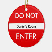 Voer geen deurschakelaar in keramisch ornament (Links)