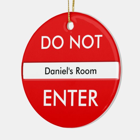 Voer geen deurschakelaar in keramisch ornament (Links)