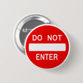 Voer geen teken in (Button) Ronde Button 5,7 Cm (Voorkant /achterkant)