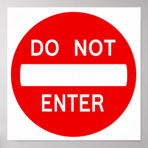 Voer geen teken in (Poster) Poster