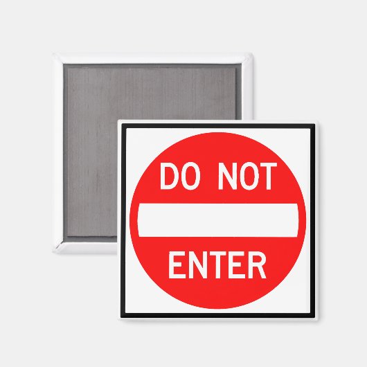 Voer geen wegmarkering in magneet (Voorkant / Achterkant)