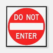 Voer geen wegmarkering in magneet (Voorkant)