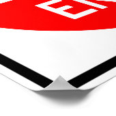 Voer geen wegmarkering in poster (Hoek)