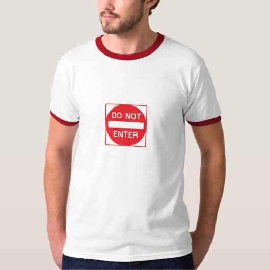 Voer geen wegteken in t-shirt (Voorkant)