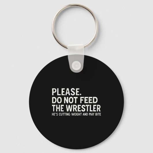 Voer geen worstelaar Funny Wrestling Mannen Vrouwe Sleutelhanger (Voorkant)