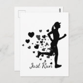 Voer gewoon Marathon Racing Event met aangepaste n Briefkaart (Voorkant / Achterkant)