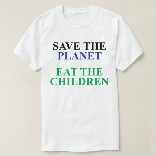 VOER HET PLANEET OP DE KINDEREN T-SHIRT (Design voorkant)