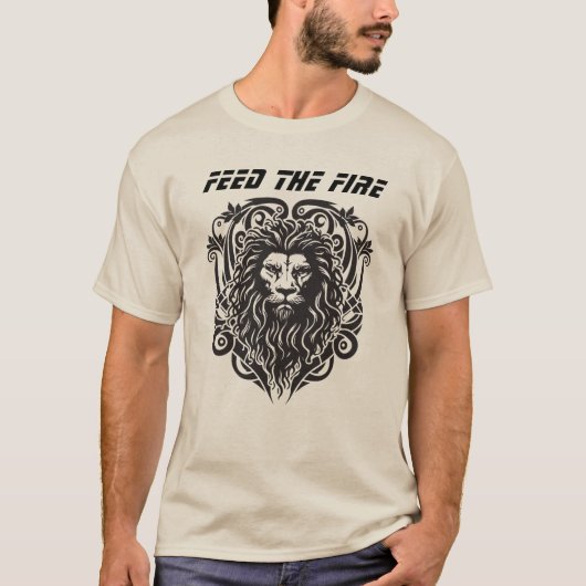 Voer het vuur - Fierce Lion T-shirt (Voorkant)